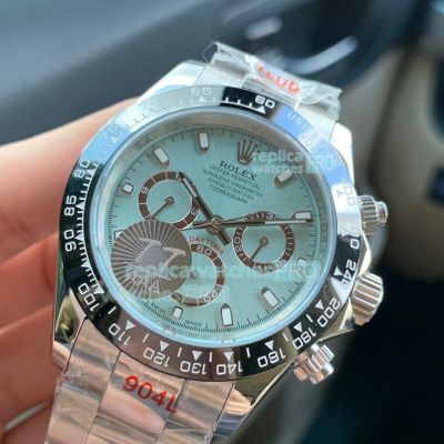 High Replica Rolex Daytona Watch Stainless Steel strap Ice Blue Dial 40mm